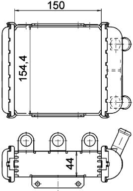 Audi Radiator (Secondary) 4B3121251C - Behr 376765231